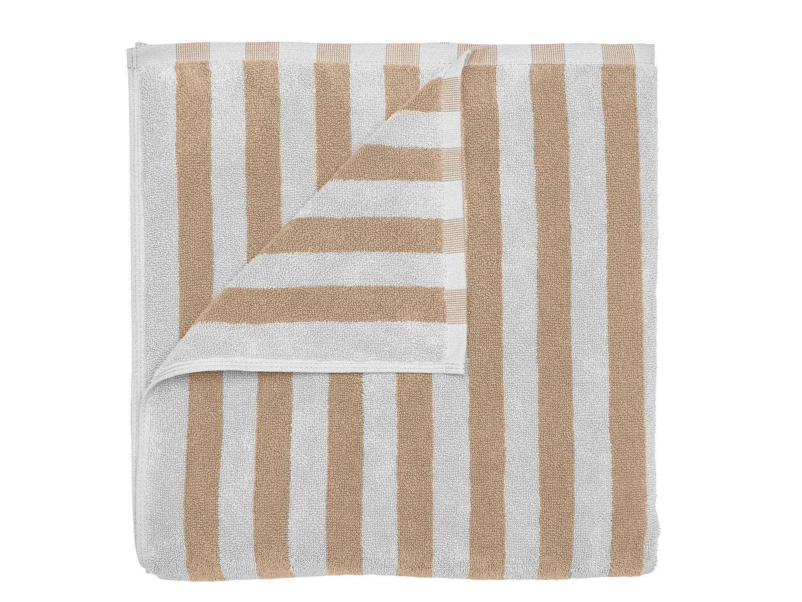 Blomus ARTO Badetuch micro chip/tan thick stripe 70x140cm Freisteller 2