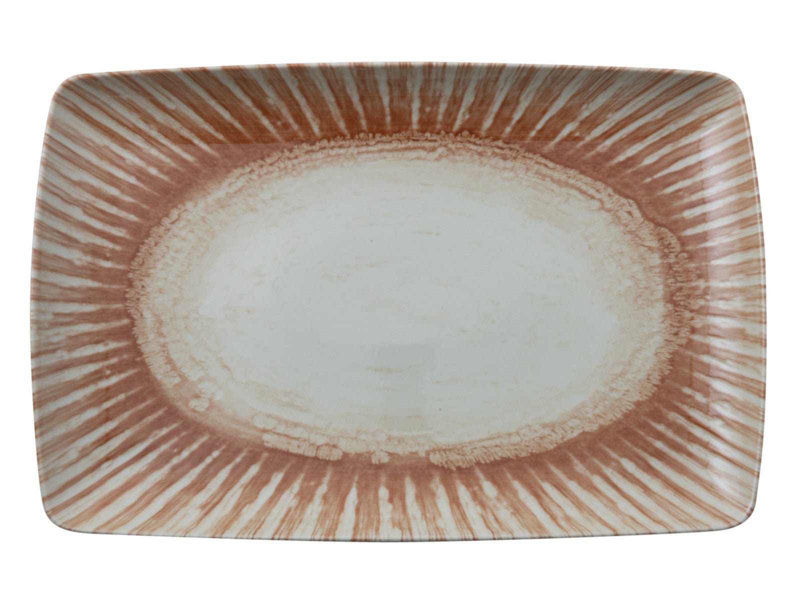 Rosenthal Arthur Krupp Stoneware Sunlight Red Platte 35x22cm Freisteller 1