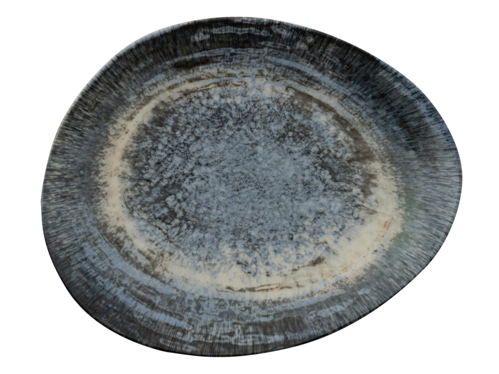 Rosenthal Arthur Krupp Stoneware Galaxy Neptune Teller flach oval 31x26cm Freisteller 1