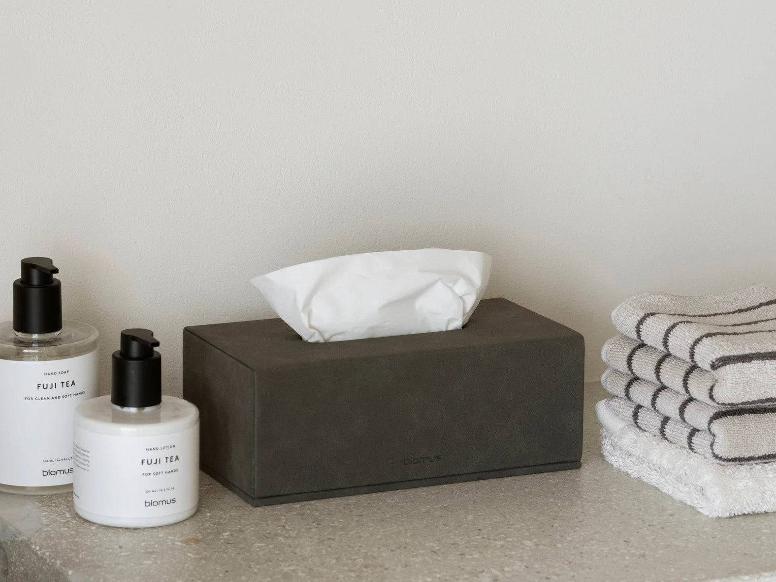 Blomus SAHLA Kosmetiktuchbox pewter 25x13cm Lifestyle 1