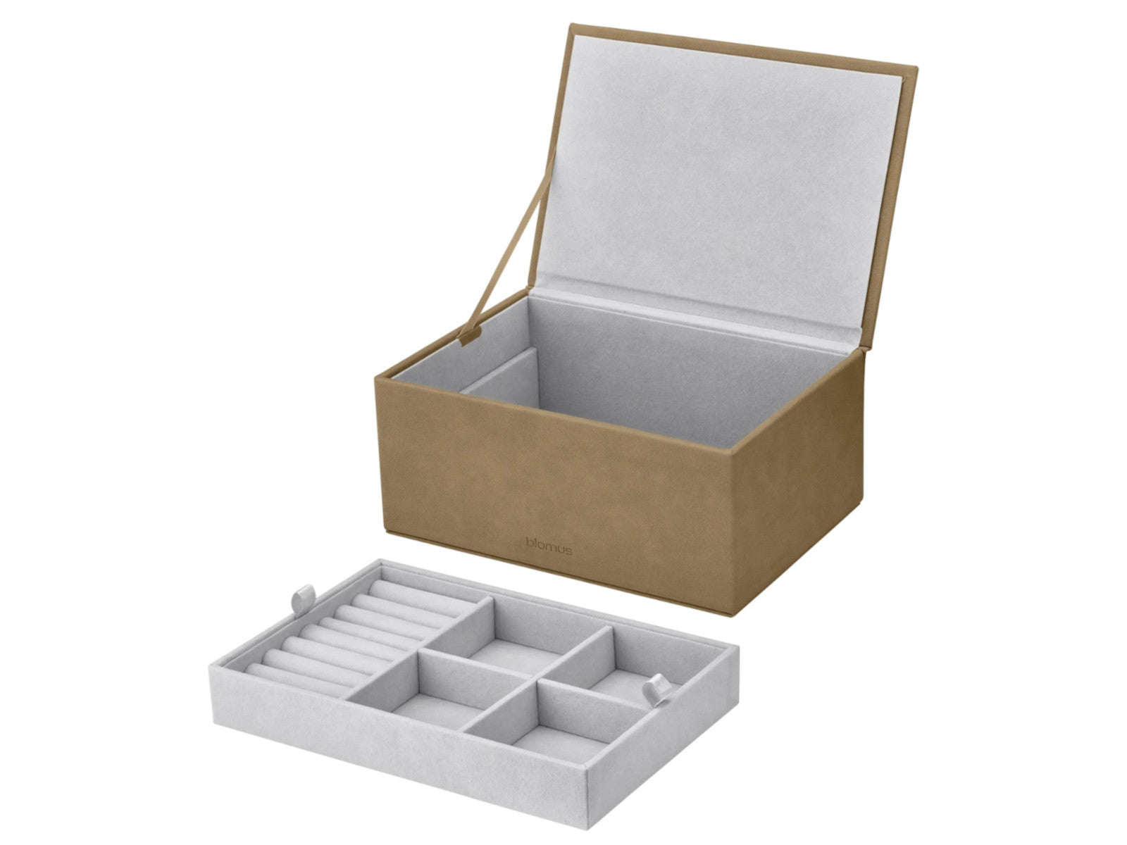 Blomus SAHLA Schmuckaufbewahrungsbox L indian tan 22x15x10cm Freisteller 3