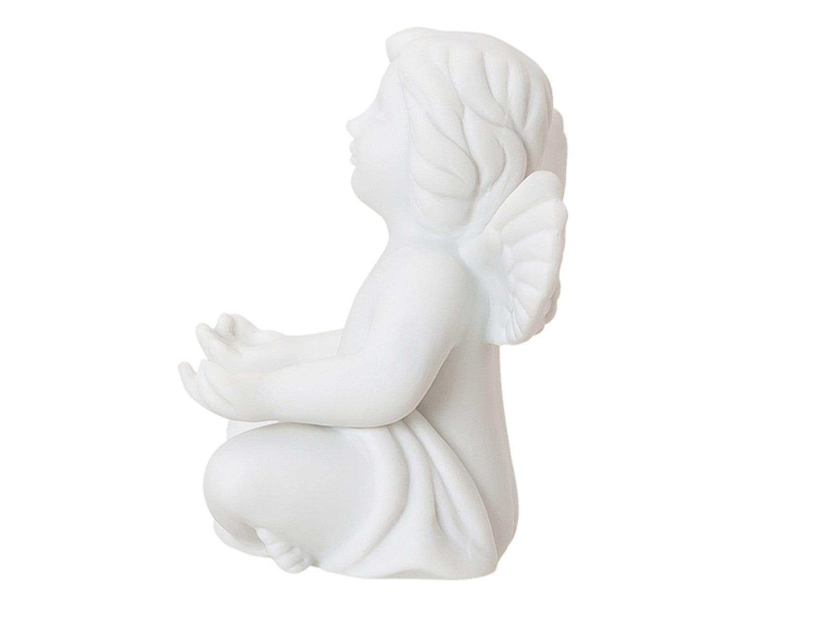 Rosenthal Engel klein Weiss matt Engel Meditation Freisteller 3