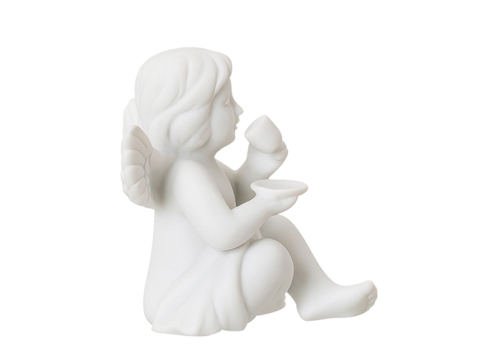 Rosenthal Engel klein Weiss matt Engel m. Kaffeetasse Freisteller 2