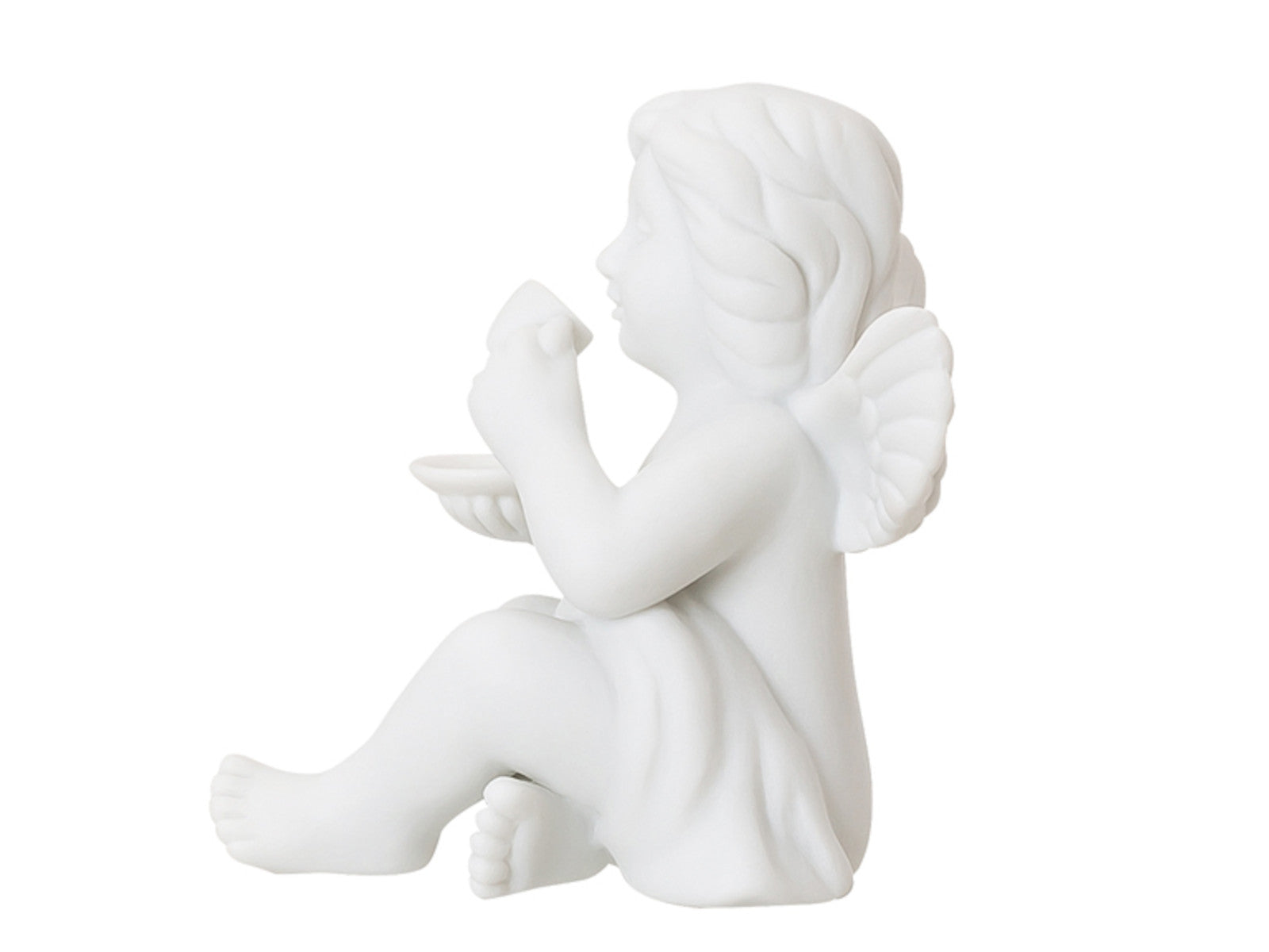 Rosenthal Engel klein Weiss matt Engel m. Kaffeetasse Freisteller 3