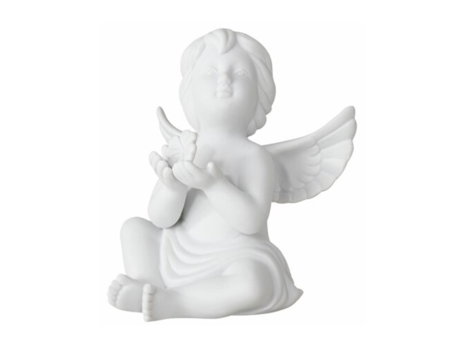 Rosenthal Engel mittel Weiss matt Engel mit Glücksklee 11cm - Produktbild 4