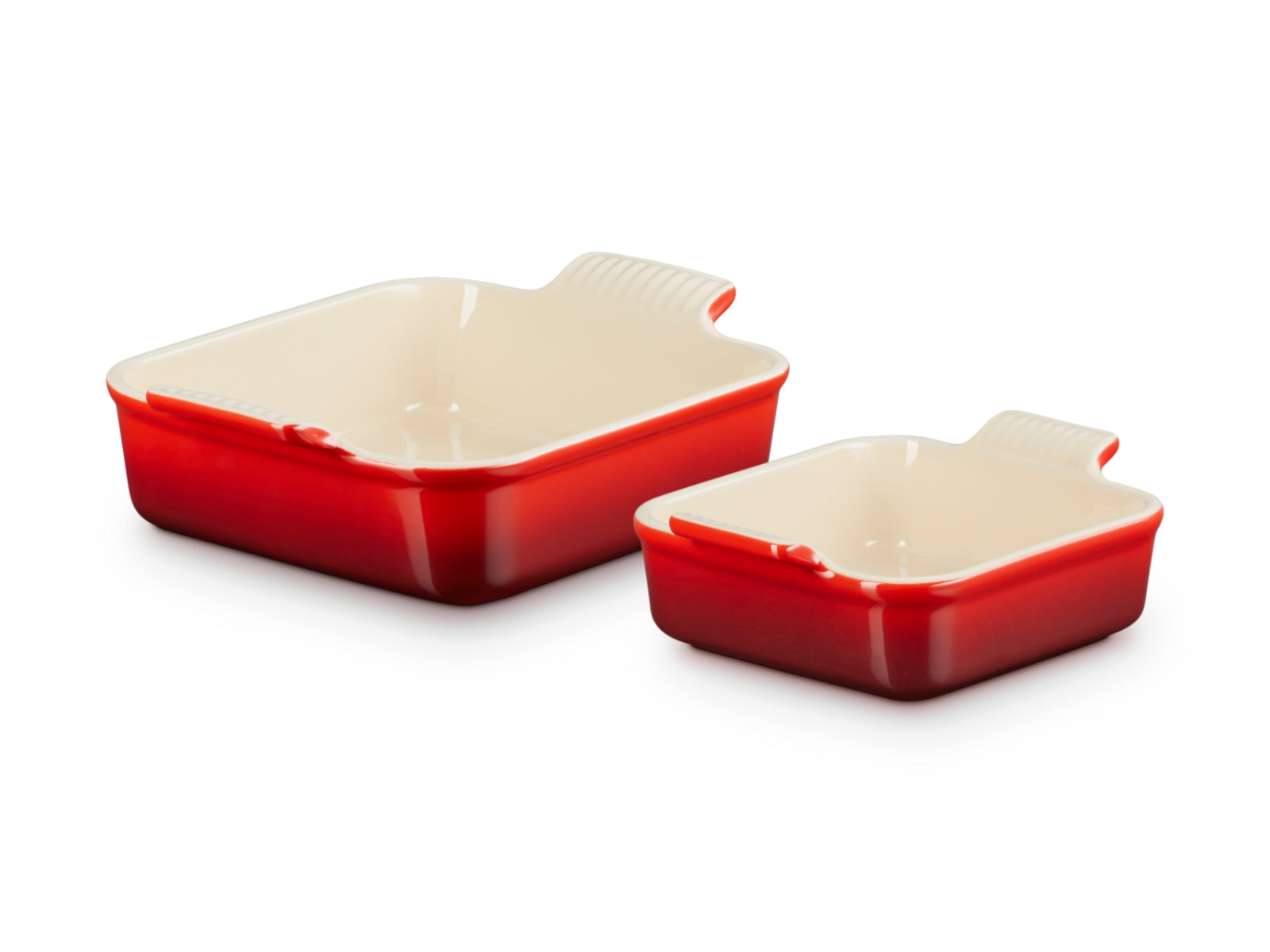 Le Creuset Auflaufform Klassik rechteckig kirschrot 13/20cm Set 2tlg - Produktbild 1