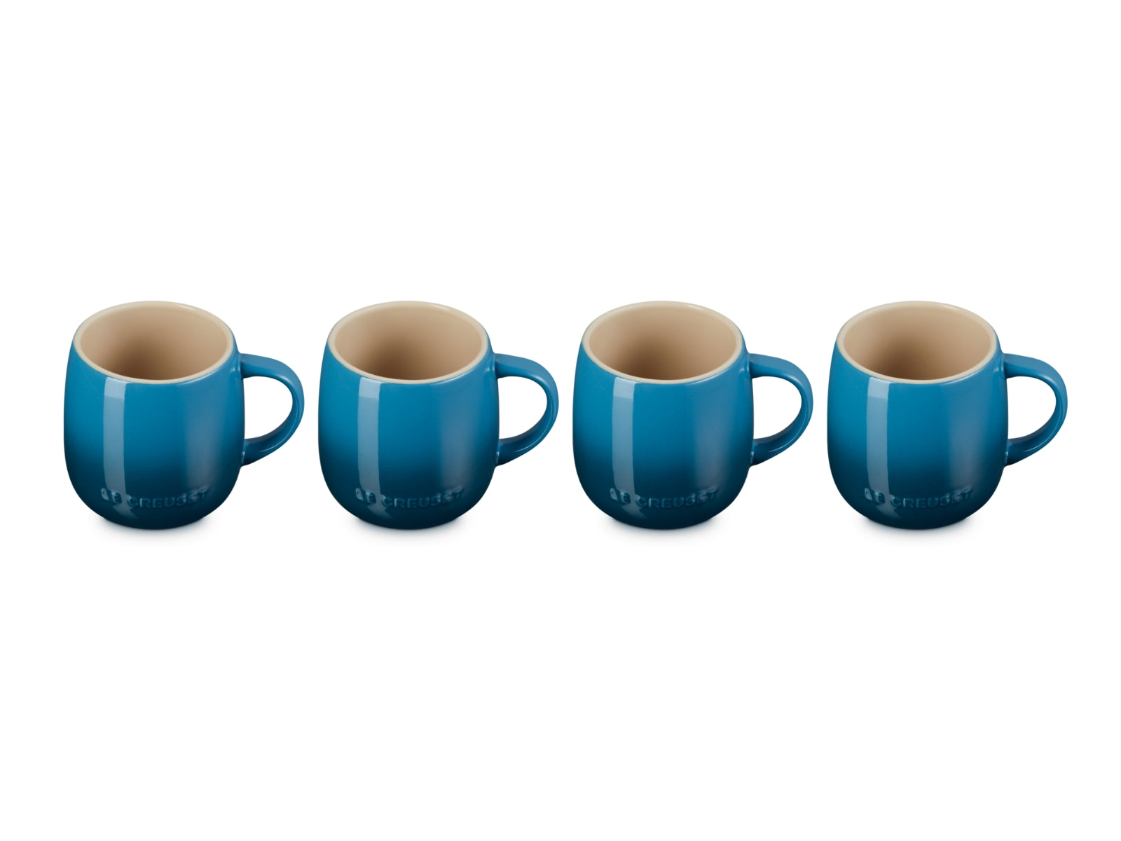 Le Creuset Becher mit Henkel deep teal 0,37l Set 4tlg - Produktbild 1