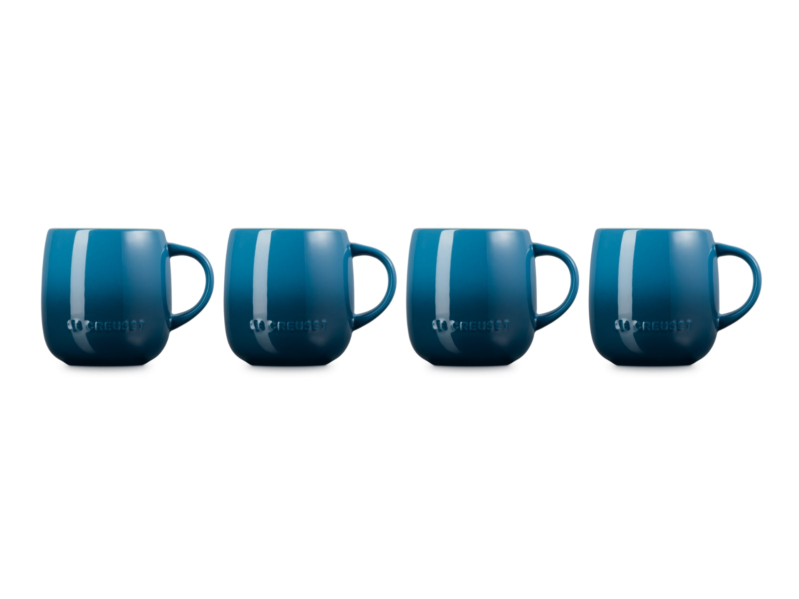 Le Creuset Becher mit Henkel deep teal 0,37l Set 4tlg - Produktbild 3