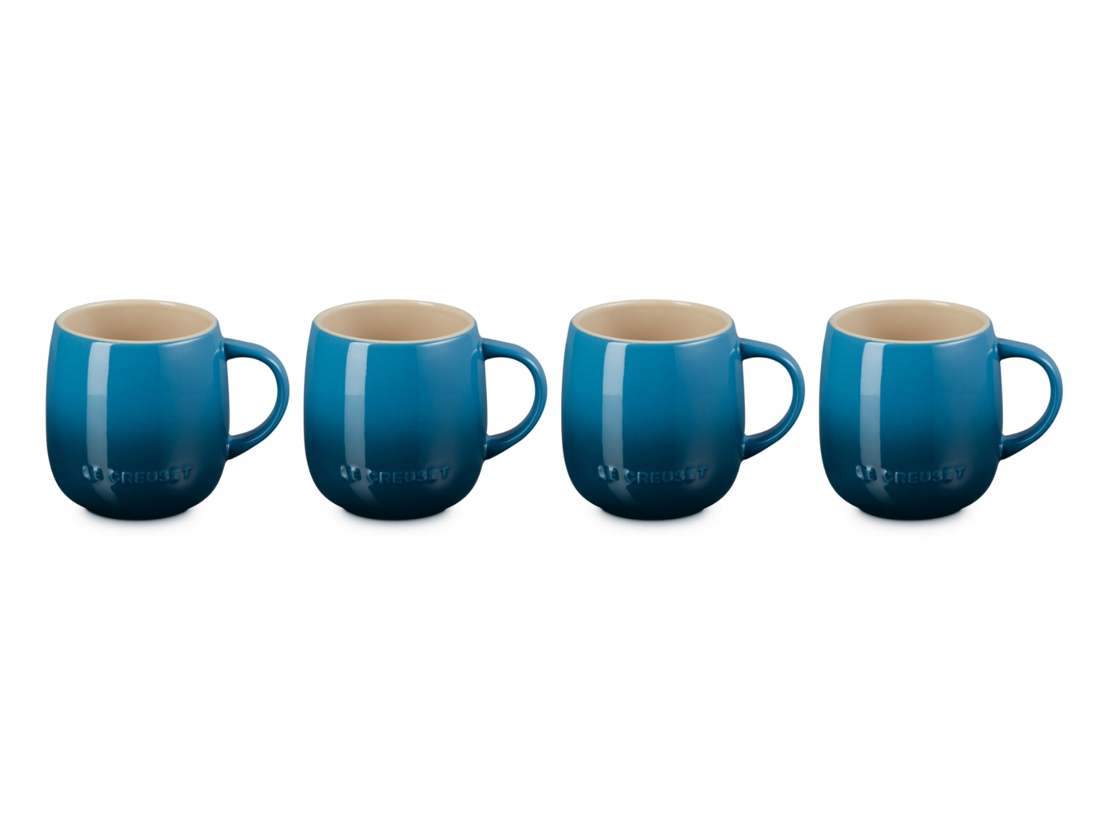 Le Creuset Becher mit Henkel deep teal 0,37l Set 4tlg - Produktbild 2