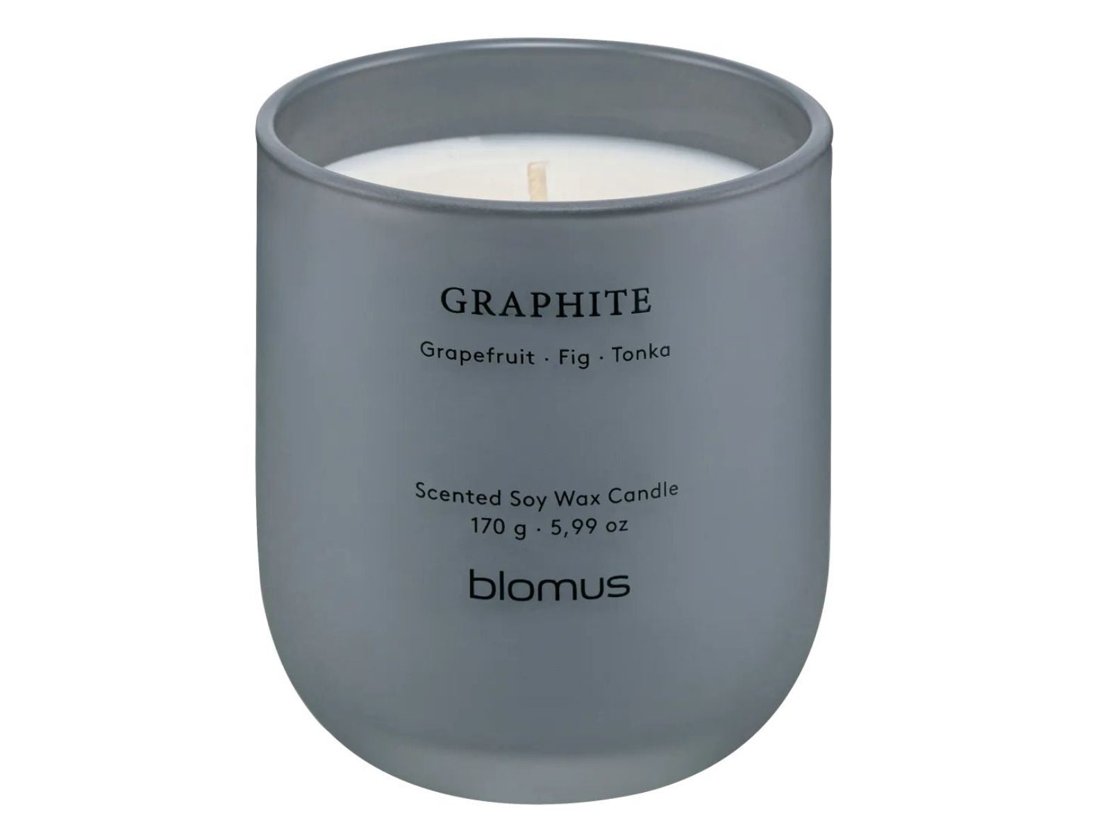 Blomus TUOKSU Duftkerze S Graphite sharkskin 9cm Freisteller 1