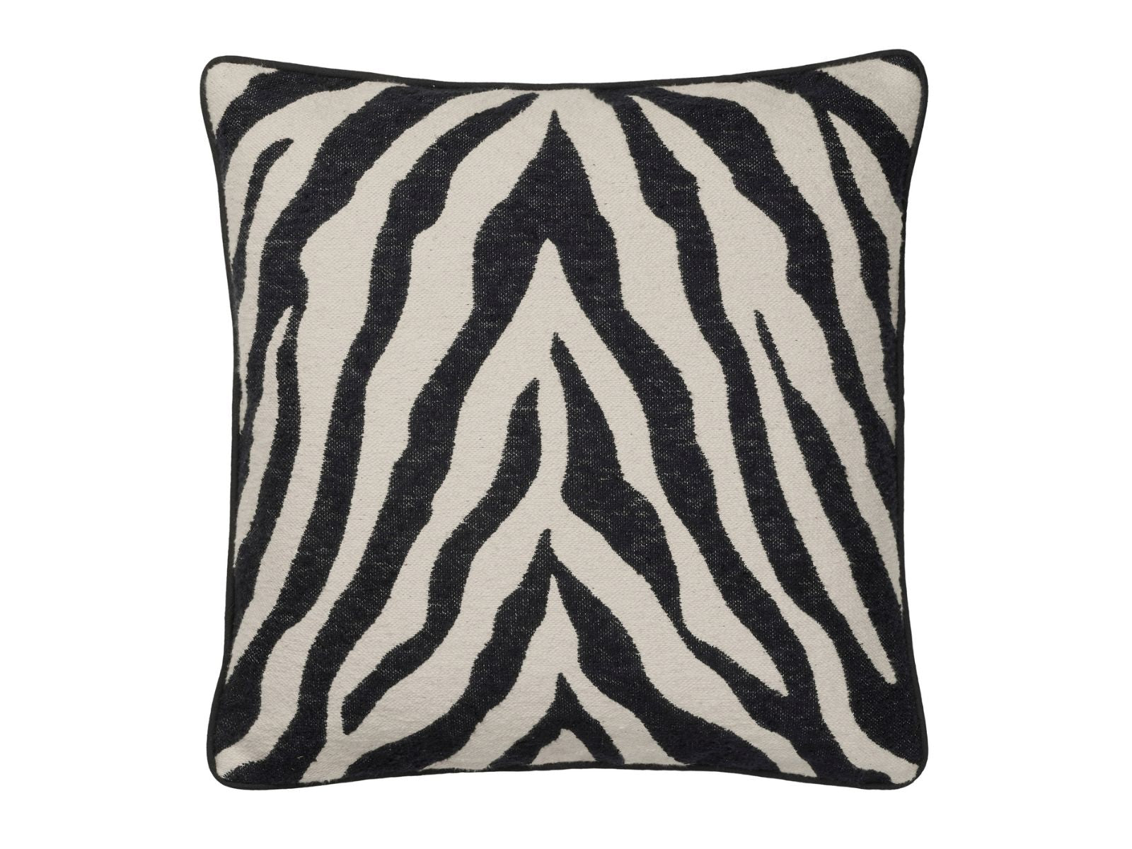 Broste Copenhagen Zebra Kissenbezug black/light beige 50x50cm - Produktbild 1