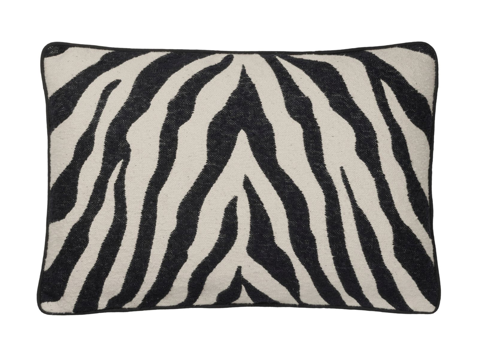 Broste Copenhagen Zebra Kissenbezug black/light beige 40x60cm