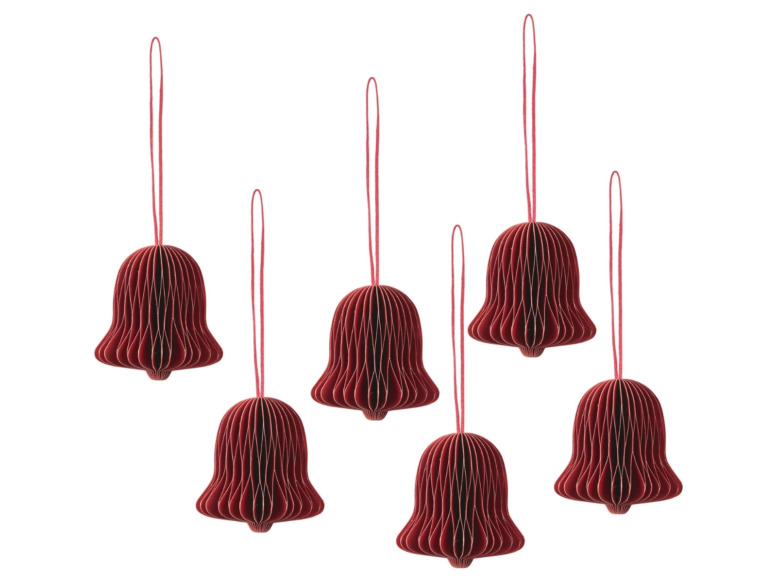 Broste Copenhagen Chime Bell Papierhänger pompeian red Set6 - Produktbild 1