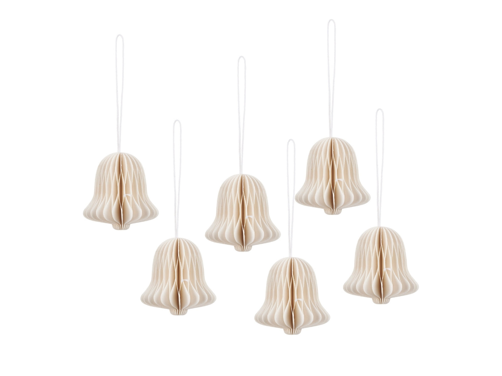 Broste Copenhagen Chime Bell Papierhänger off white Set6 - Produktbild 1