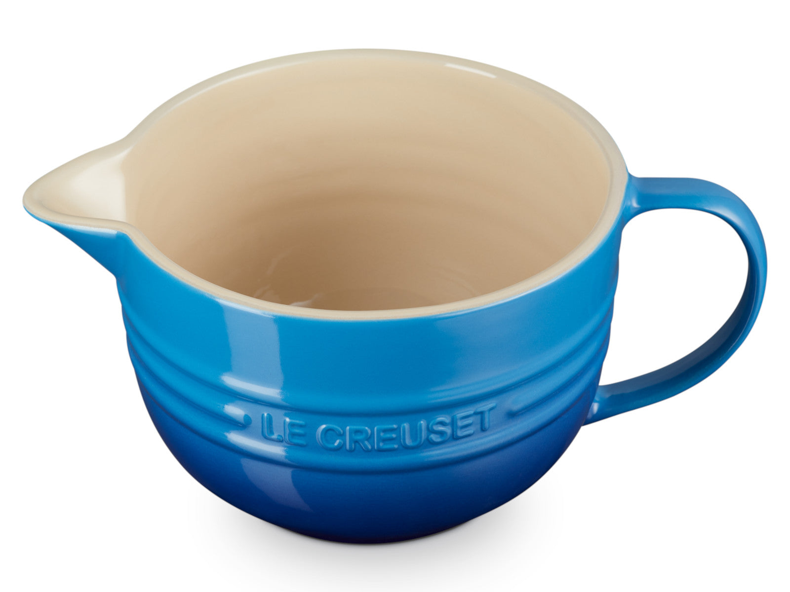 Le Creuset Rührschüssel mit Henkel azure 2l Freisteller 1