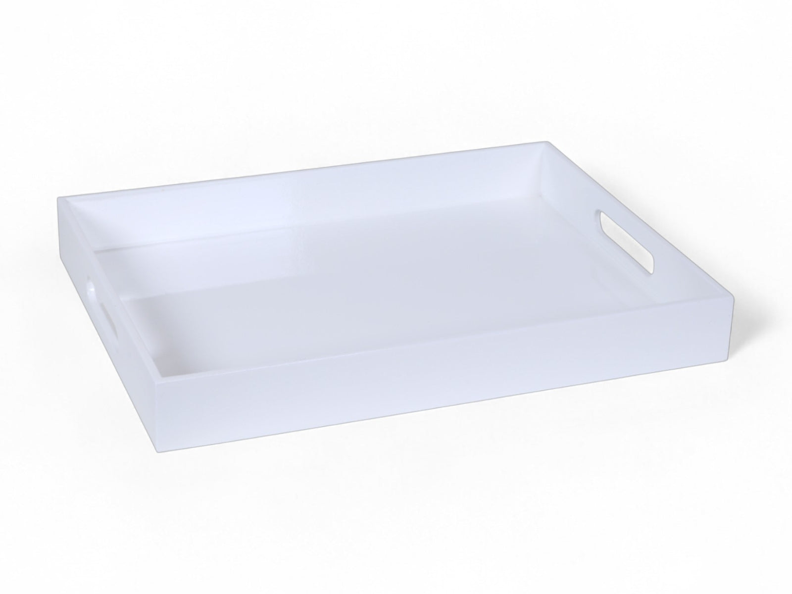 albert L. (punkt) Lacquer-Tablett weiß 40x30cm