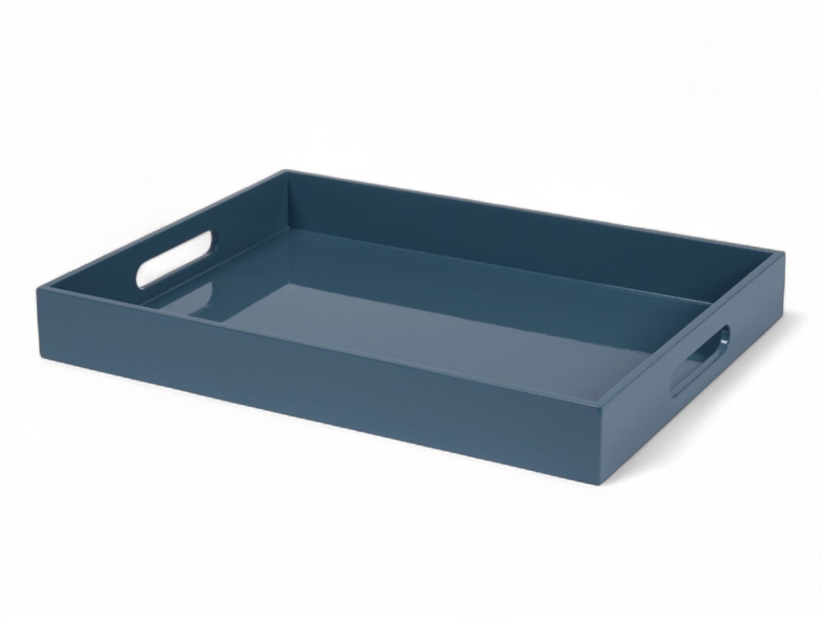 albert L. (punkt) Lacquer-Tablett taubenblau 40x30cm - Produktbild 1