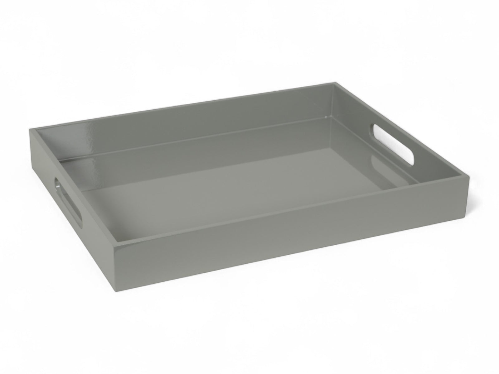 albert L. (punkt) Lacquer-Tablett naturgrau 40x30cm