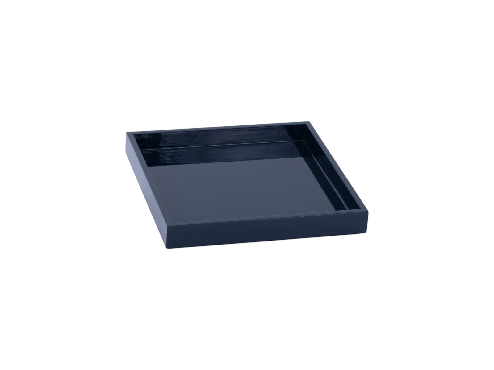 albert L. (punkt) Lacquer-Tablett stahlblau 20x20cm - Produktbild 1