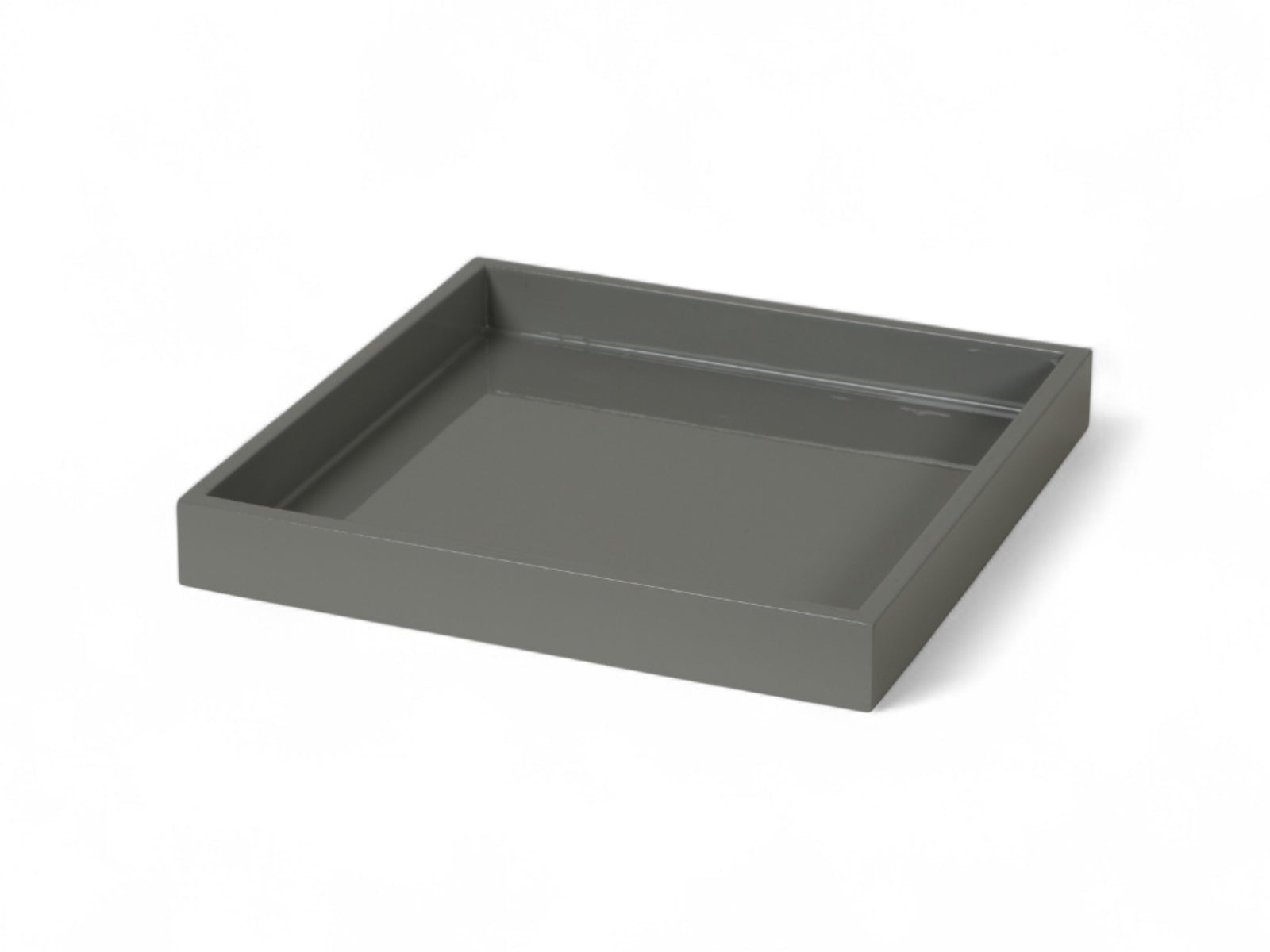 albert L. (punkt) Lacquer-Tablett naturgrau 20x20cm