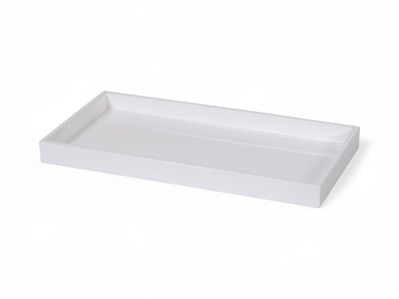 albert L. (punkt) Lacquer-Tablett weiß 30x15cm