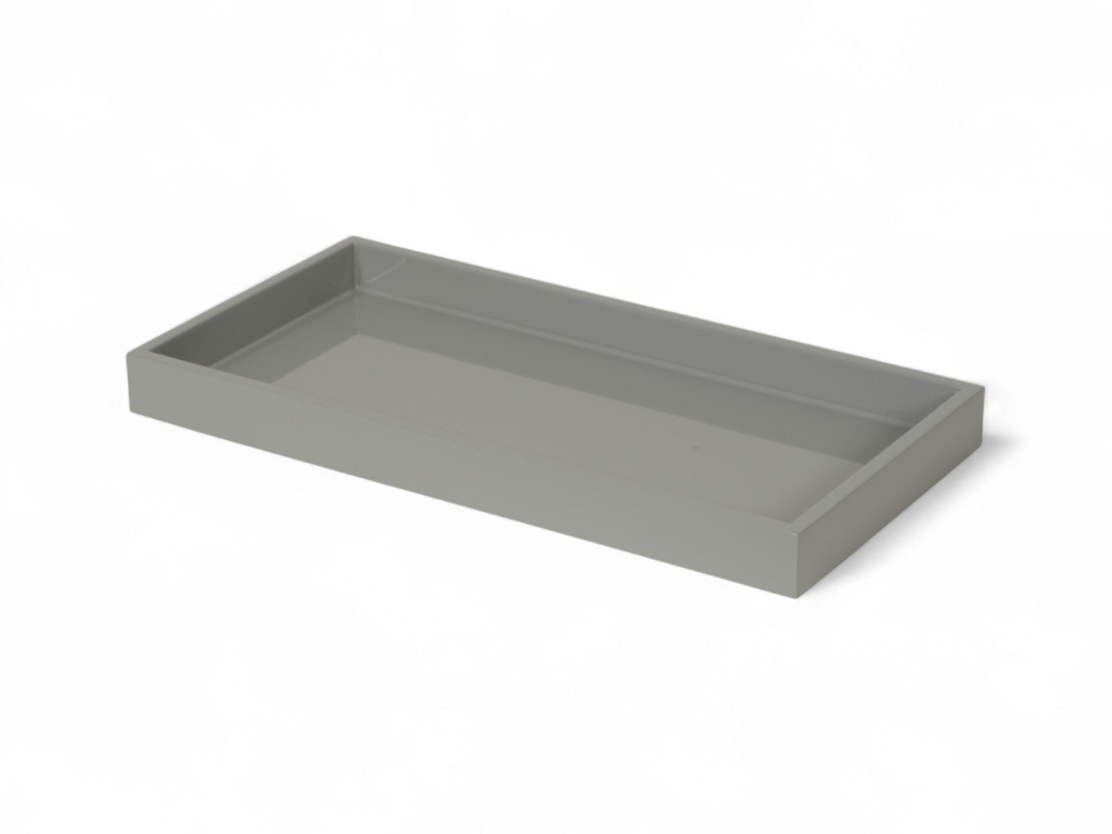 albert L. (punkt) Lacquer-Tablett naturgrau 30x15cm