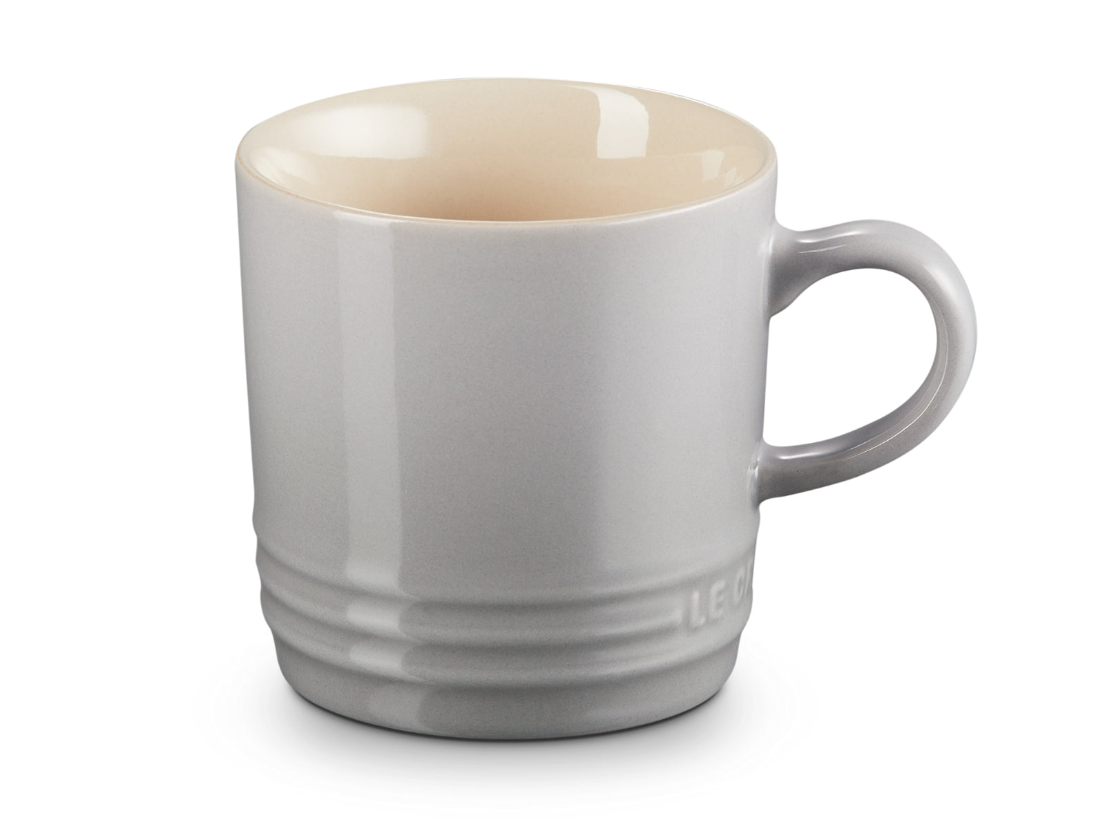 Le Creuset Becher mit Henkel perlgrau 0,2l Freisteller 1