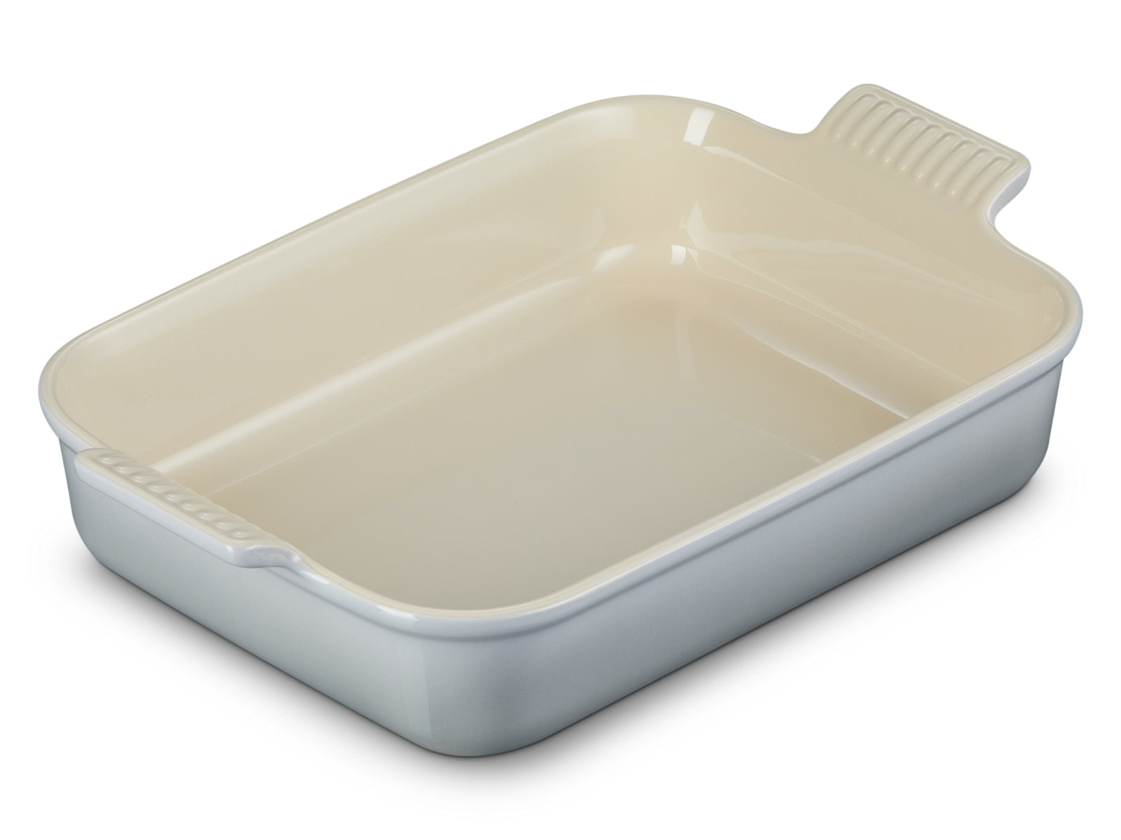 Le Creuset Auflaufform Tradition rechteckig perlgrau 32cm Freisteller 6