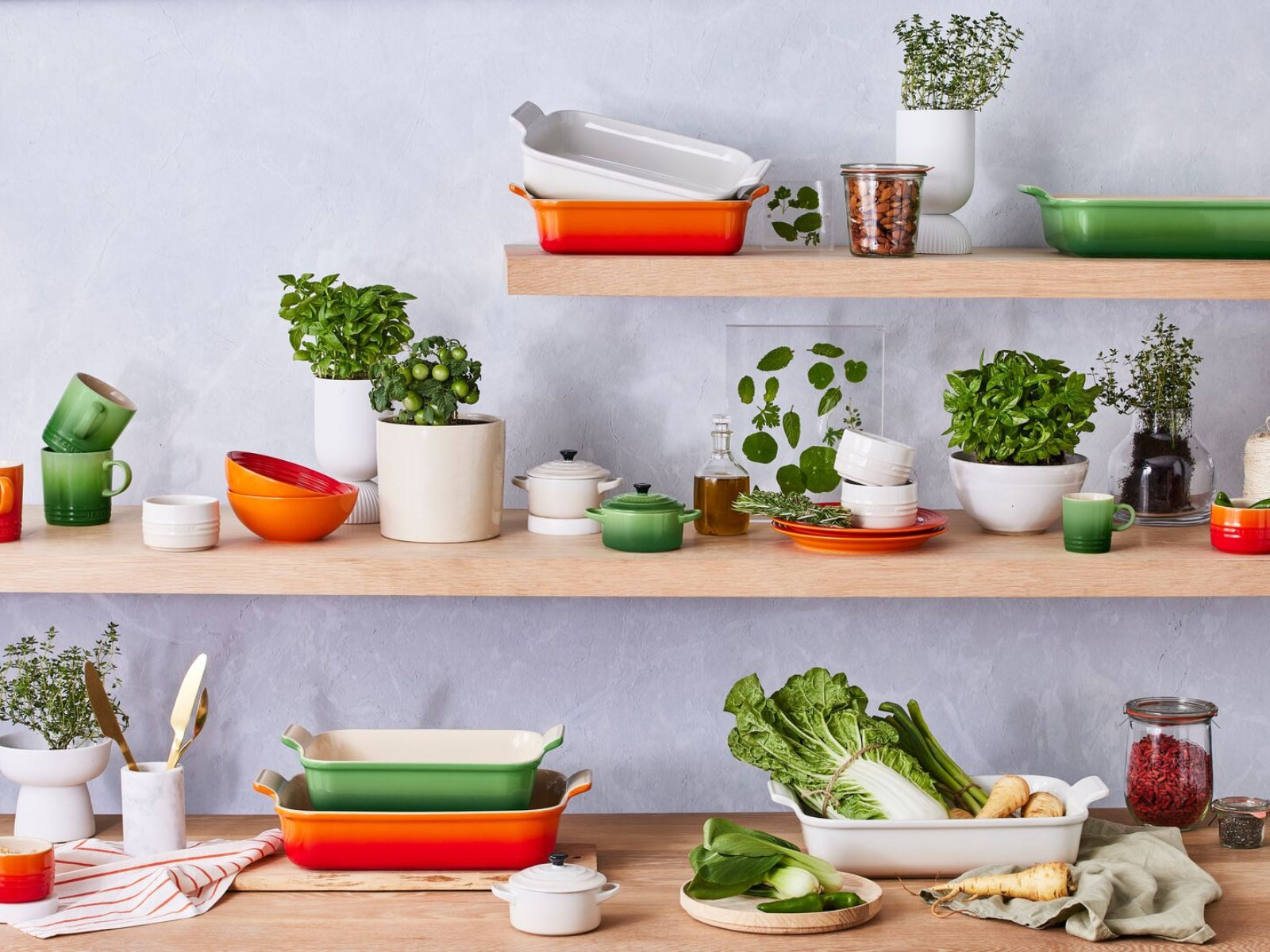 Le Creuset Backform Tradition rechteckig meringue 23cm - Produktbild 7