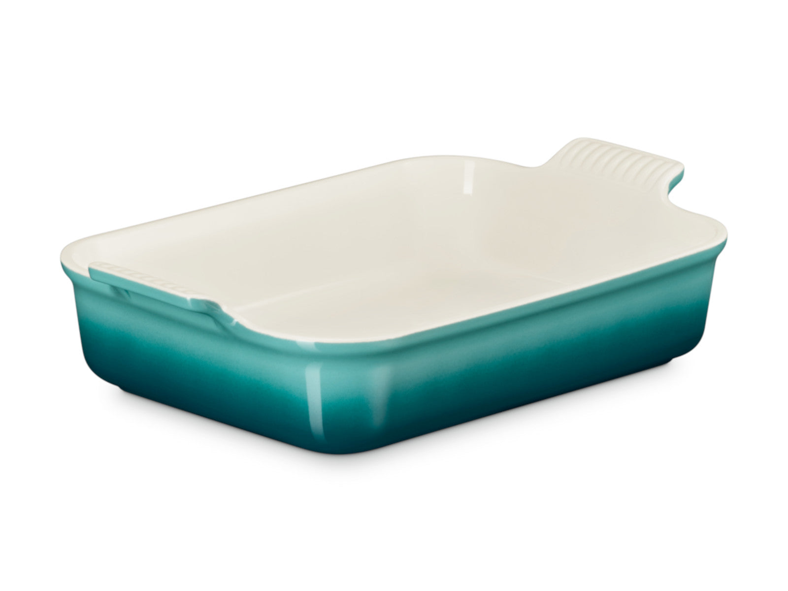 Le Creuset Backform Tradition rechteckig bleu riviera 23cm - Produktbild 4