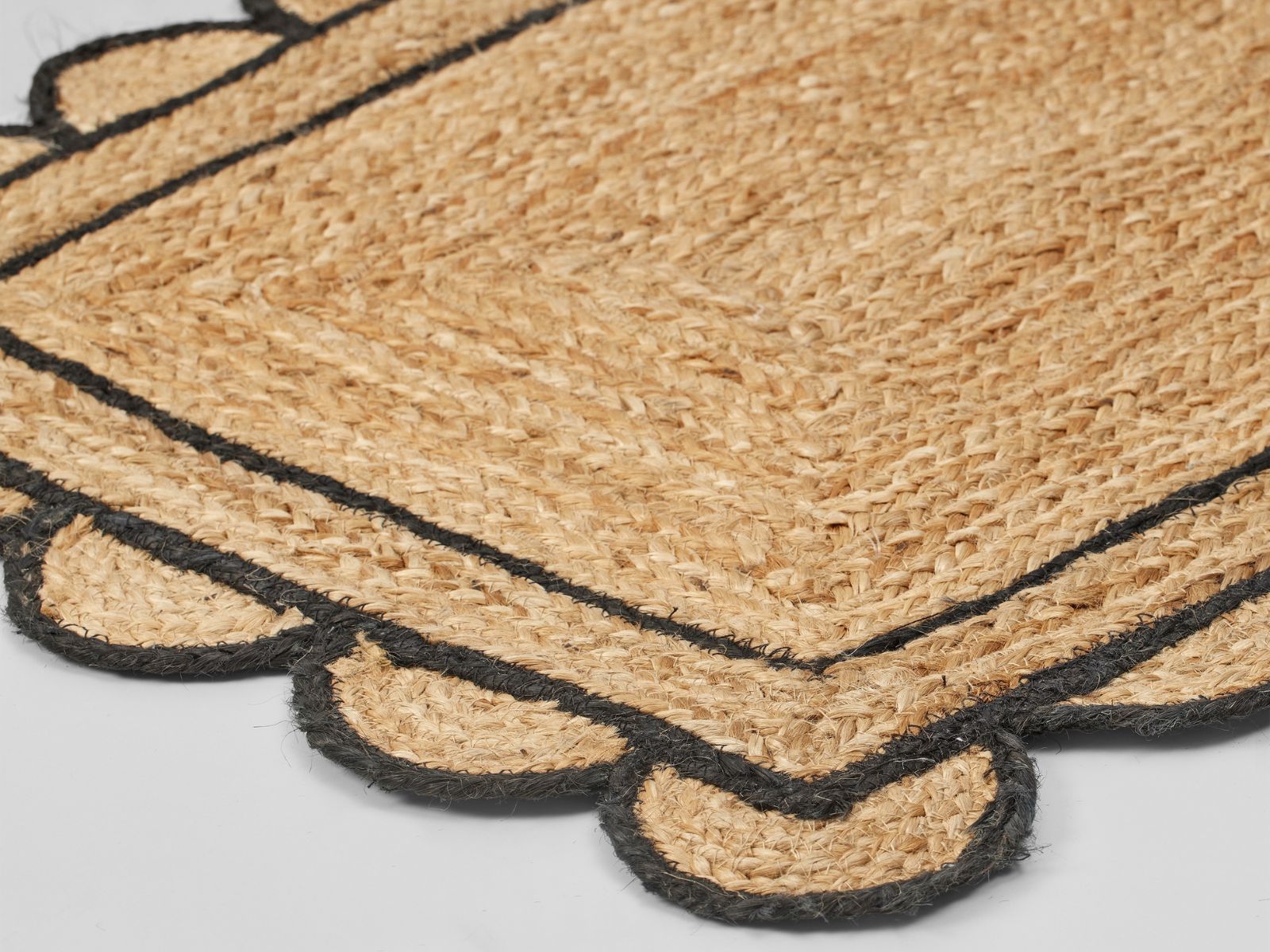 Broste Copenhagen Scallop Fußabtreter black/natural 60x90cm - Produktbild 2