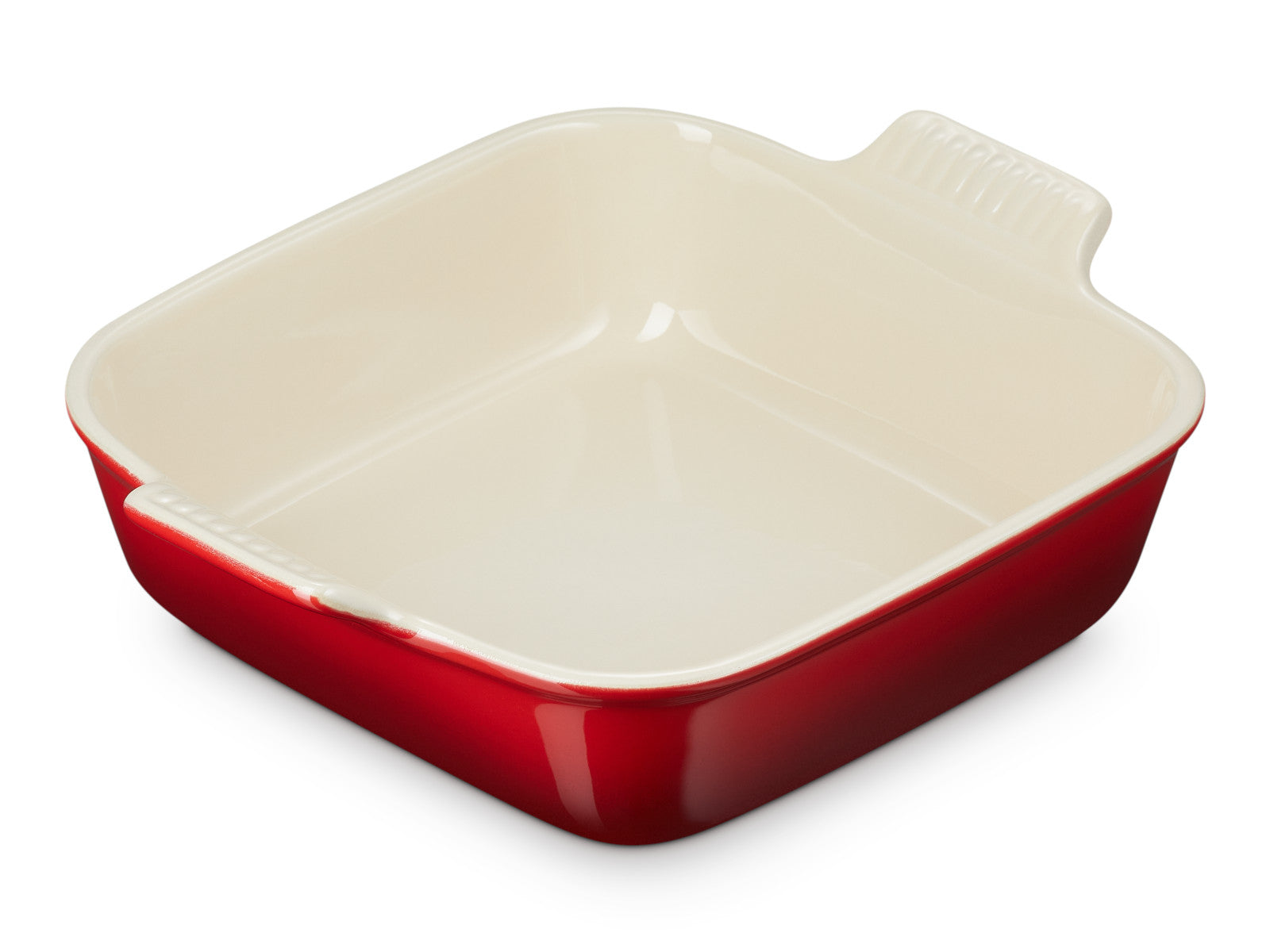 Le Creuset Auflaufform Tradition quadratisch kirschrot 23cm Freisteller 5