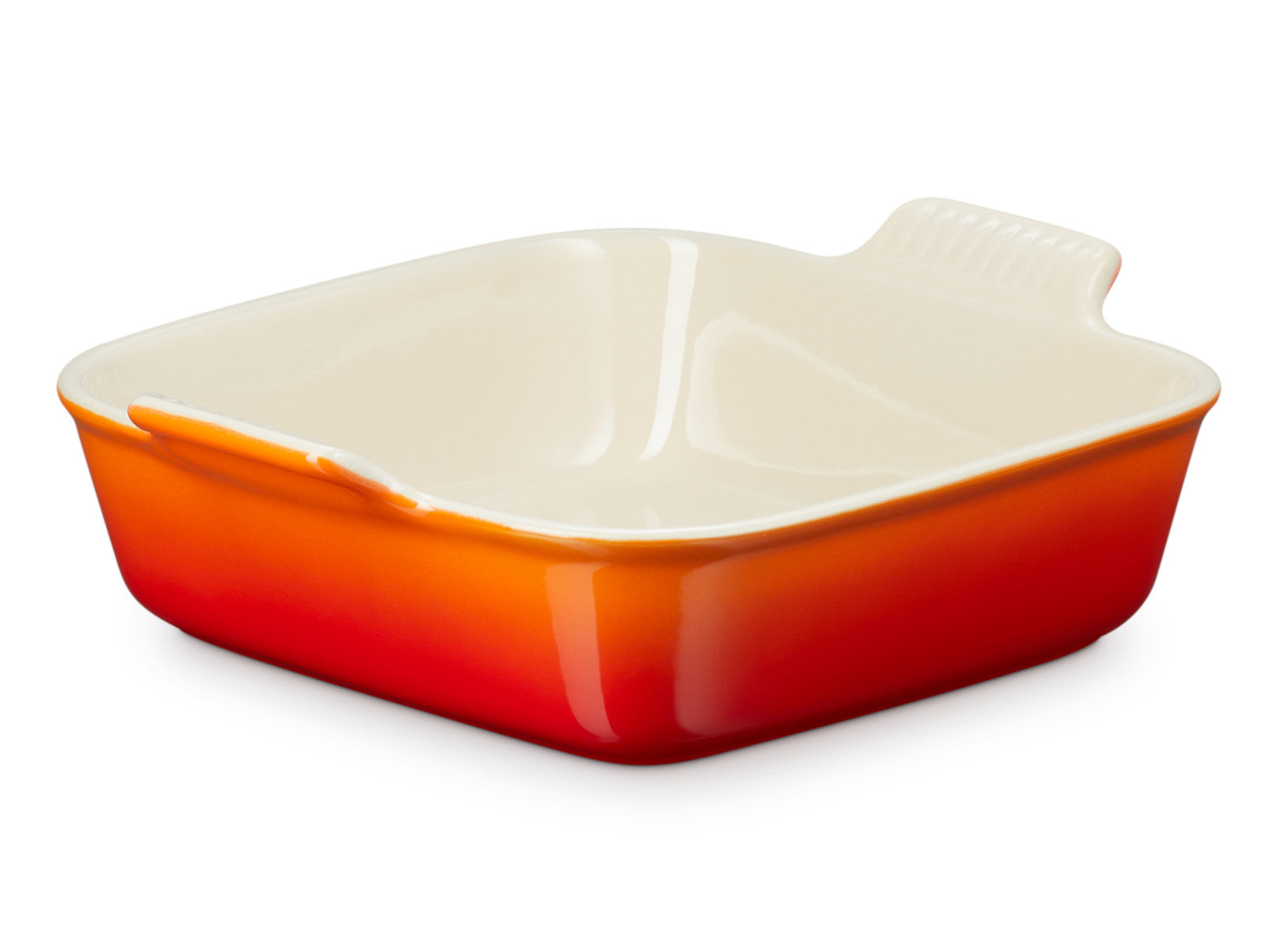 Le Creuset Auflaufform Tradition quadratisch ofenrot 23cm Freisteller 4