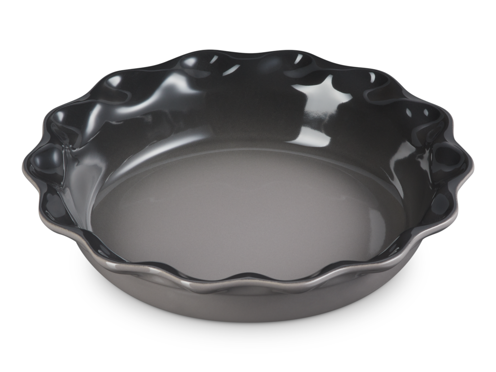 Le Creuset Pie-Form flint 23cm Freisteller 1