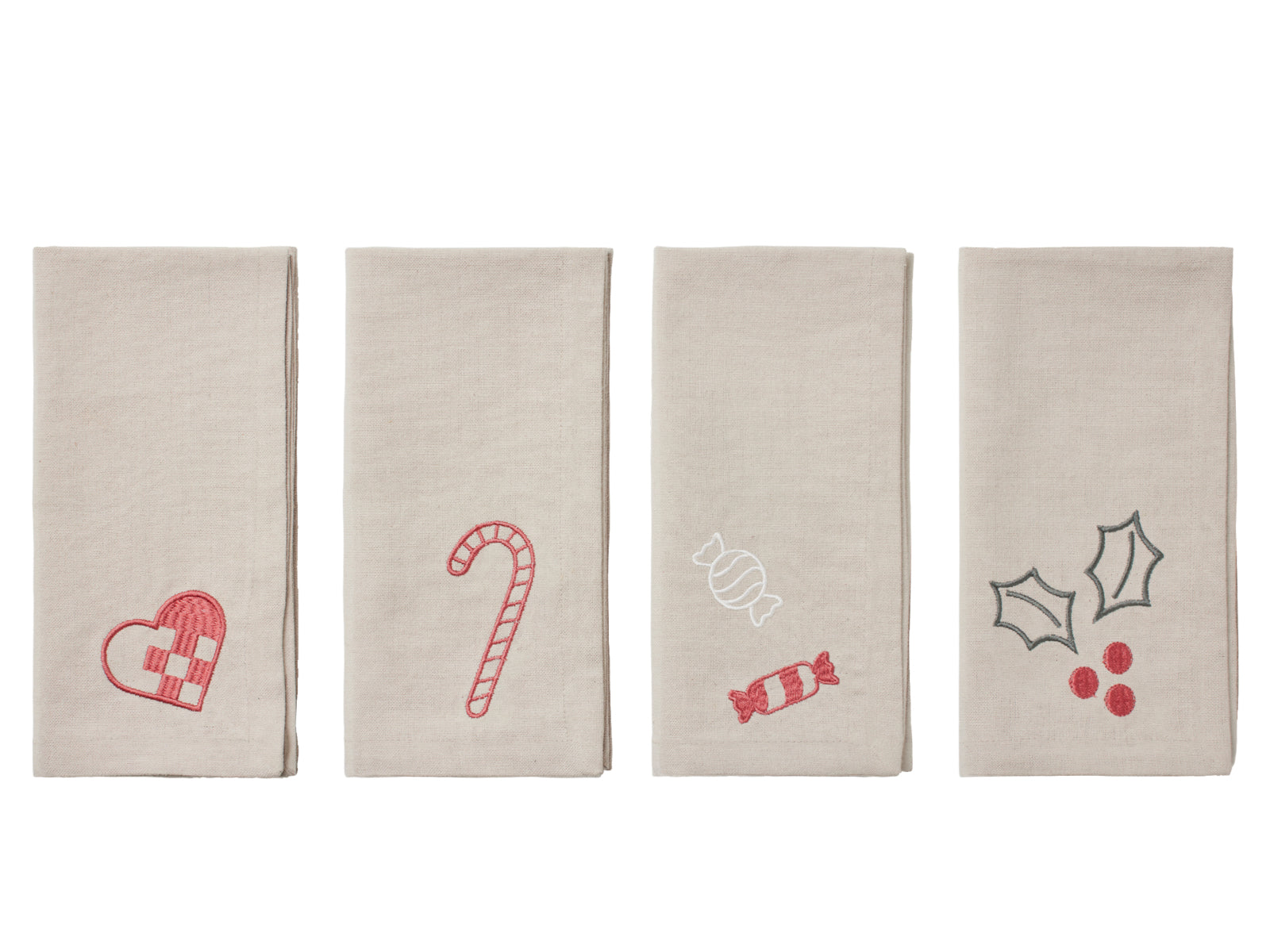 Broste Copenhagen Fryd Serviette beige 45x45cm Set4 Freisteller 1