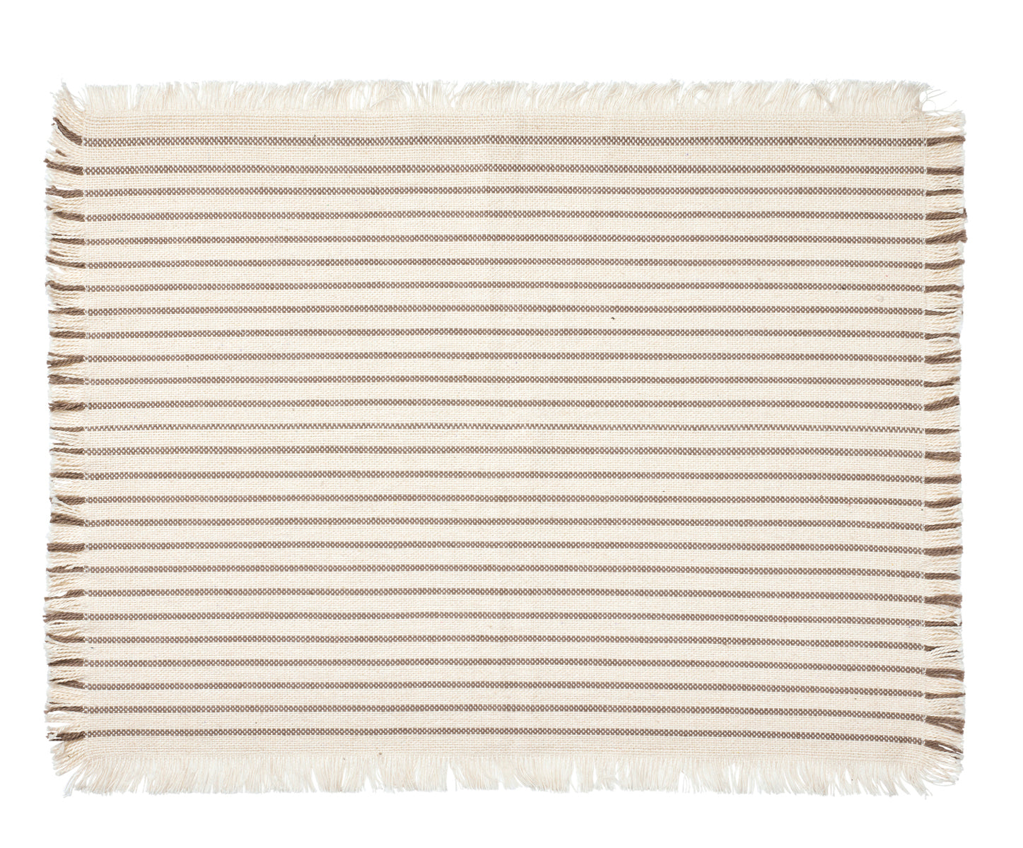 Broste Copenhagen Elouise Tischset off white/fungi grey 41,5x32cm Set2 Freisteller