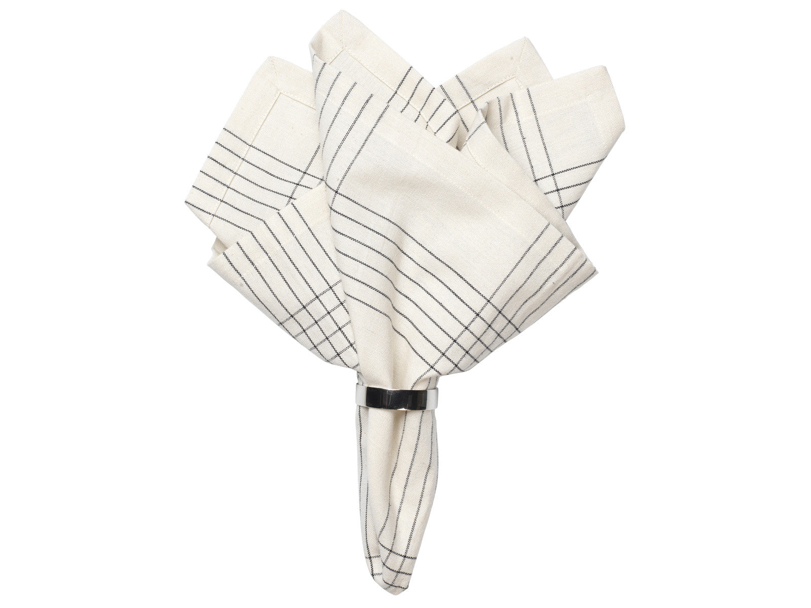 Broste Copenhagen Alice Serviette black/natural 45x45cm (1 Stück) Freisteller 1