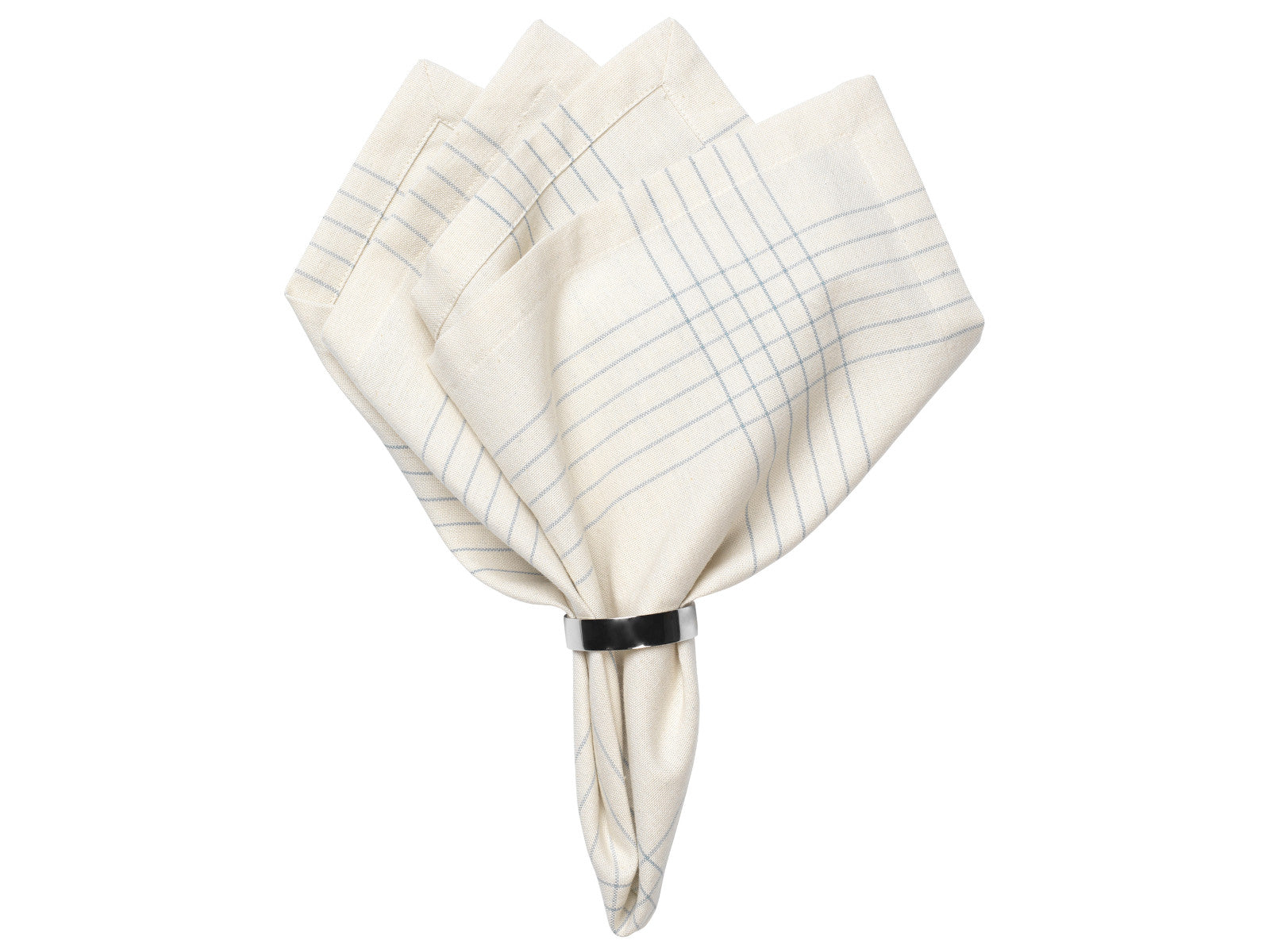 Broste Copenhagen Alice Serviette dusty blue/natural 45x45cm (1 Stück) Freisteller 1