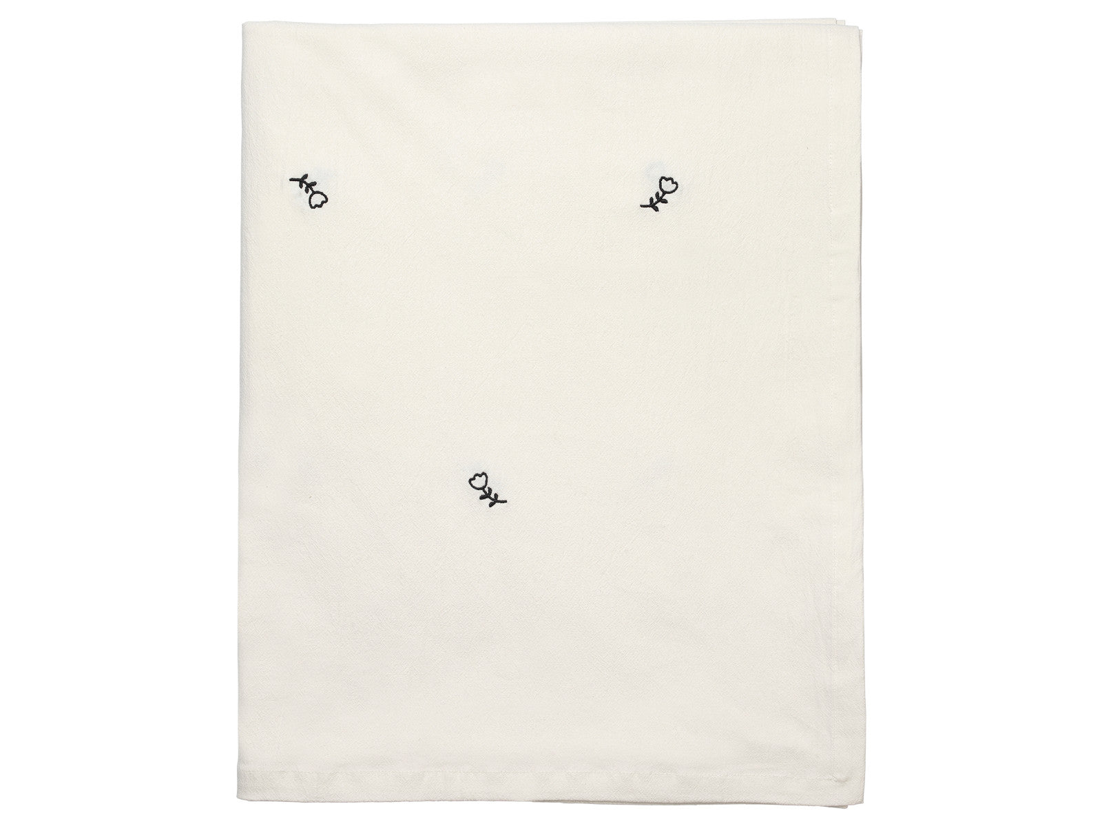 Broste Copenhagen Mai Tischdecke black/off white 160x200cm Freisteller 1