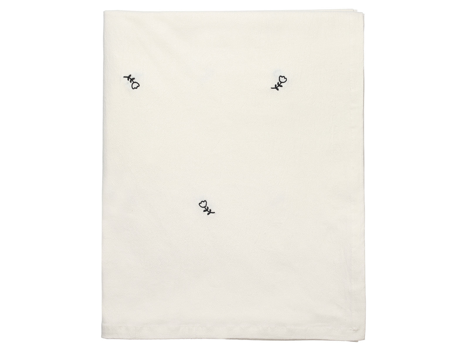 Broste Copenhagen Mai Tischdecke black/off white 160x300cm Freisteller 1