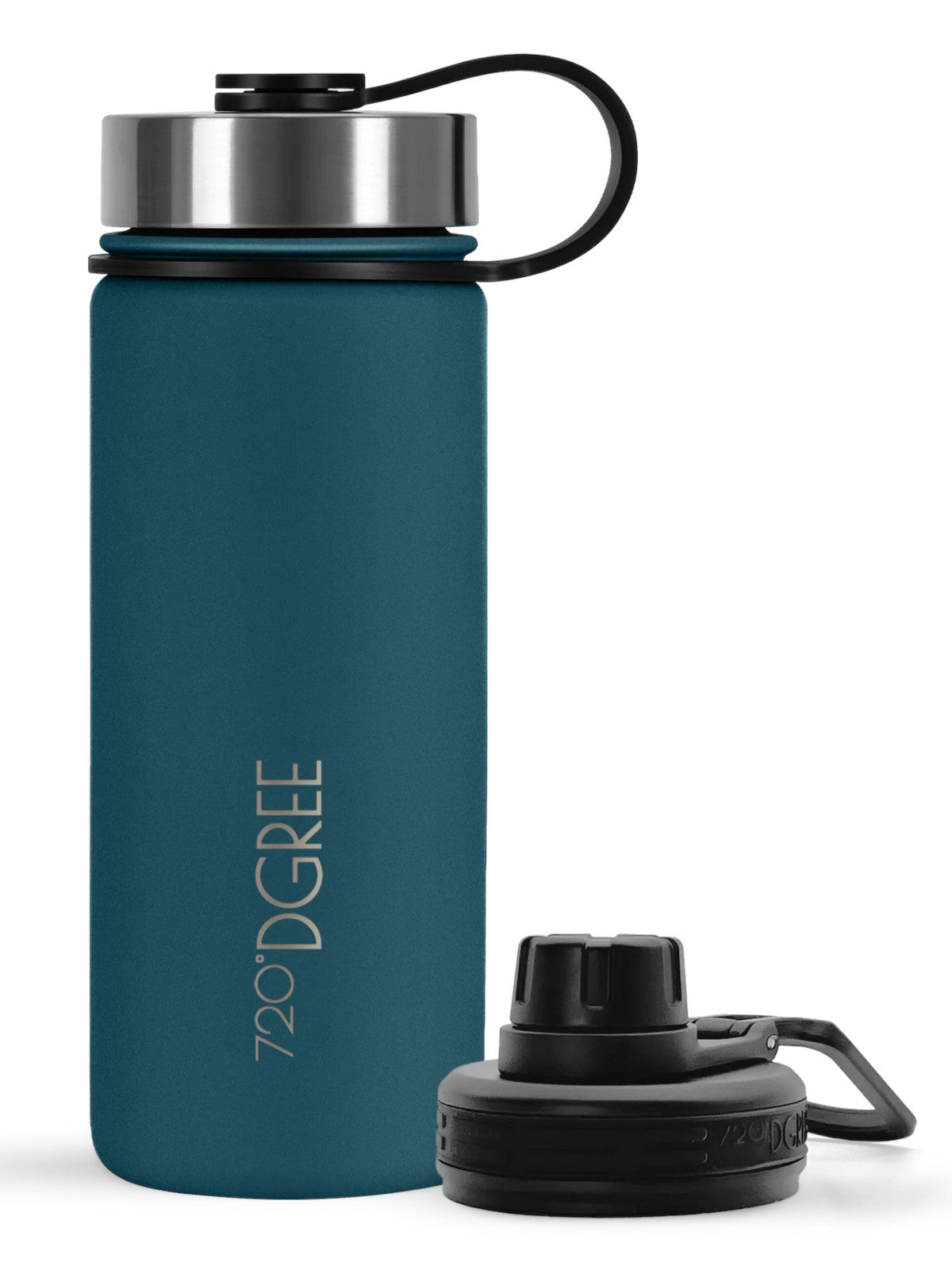 720°DGREE Isolier Trinkflasche noLimit Edelstahl mit Sportdeckel smaragd green 0,5l Freisteller 1