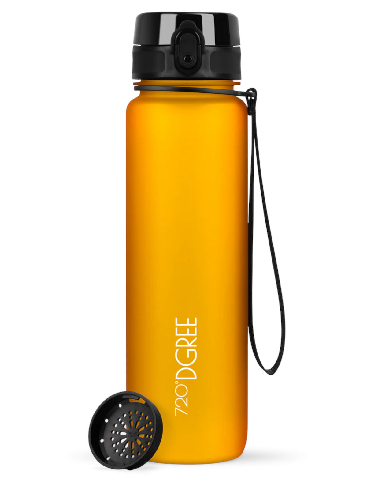 720°DGREE Trinkflasche uberBottle softTouch mit Sieb honey yellow 1l Freisteller 1