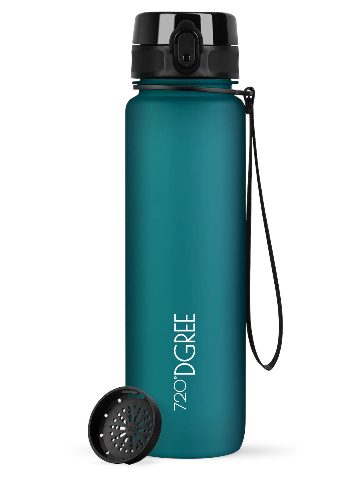 720°DGREE Trinkflasche uberBottle softTouch mit Sieb smaragd green 1l Freisteller 1