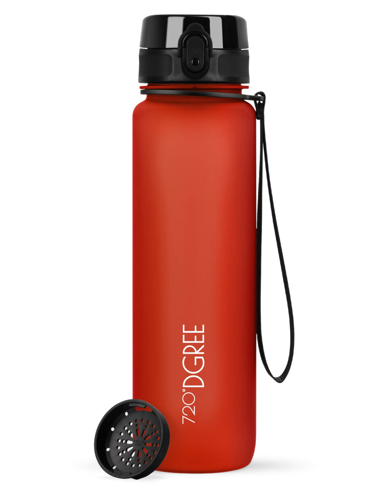 720°DGREE Trinkflasche uberBottle softTouch mit Sieb watermelon red 1l Freisteller 1