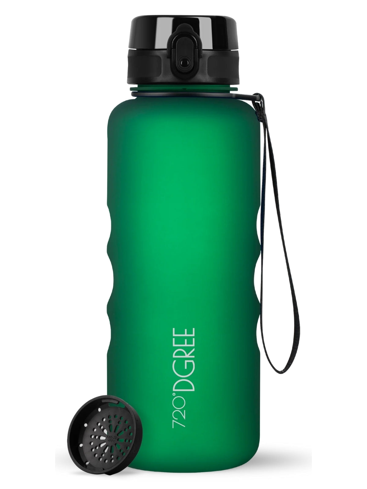 720°DGREE Trinkflasche uberBottle softTouch mit Sieb forest green 1,5l - Produktbild 1