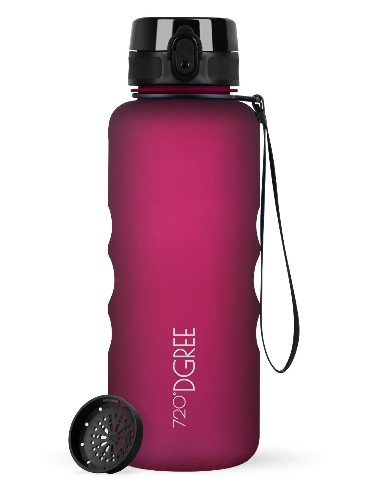 720°DGREE Trinkflasche uberBottle softTouch mit Sieb lavish plum 1,5l Freisteller 1