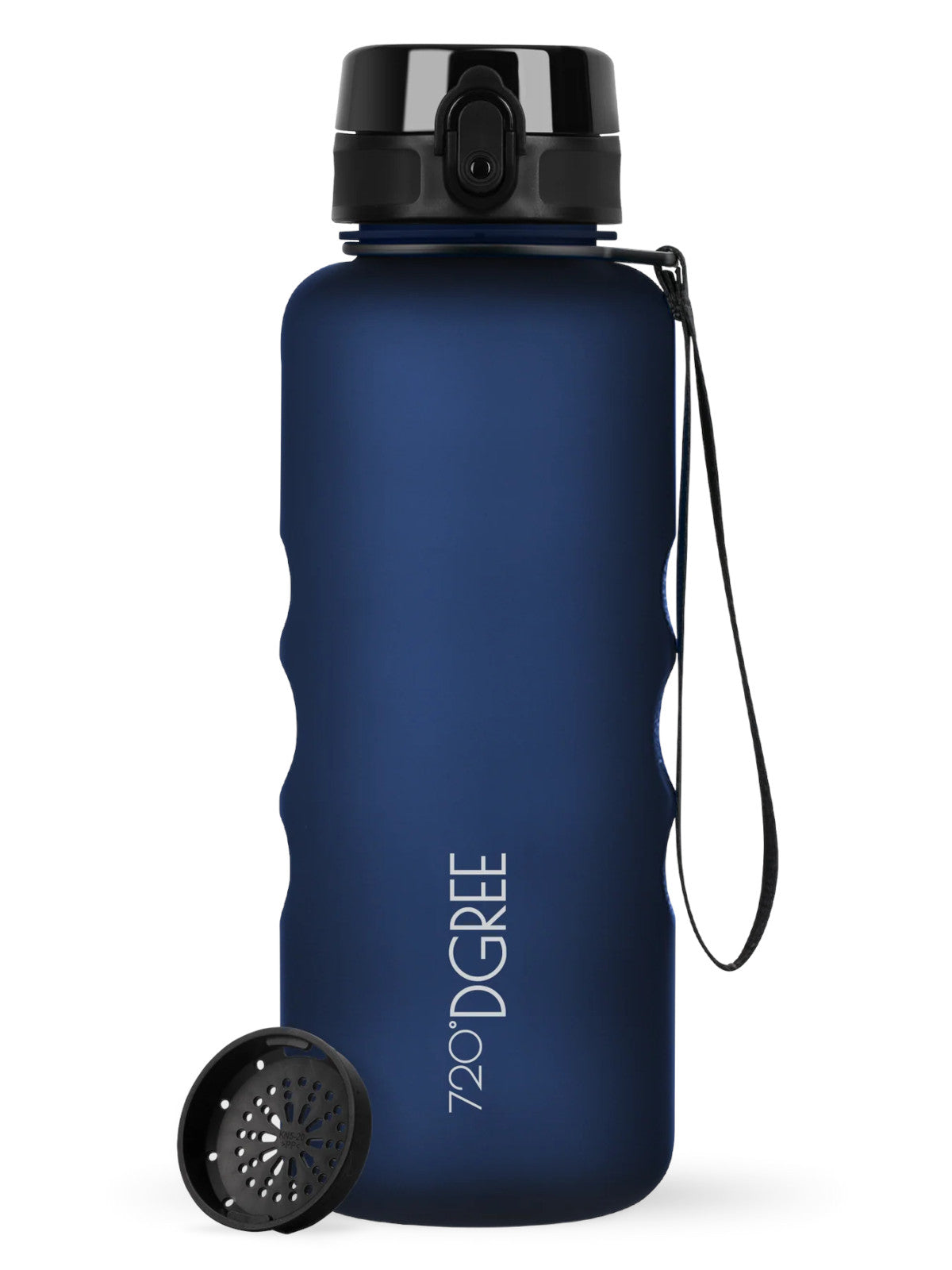 720°DGREE Trinkflasche uberBottle softTouch mit Sieb sapphire blue 1,5l Freisteller 1