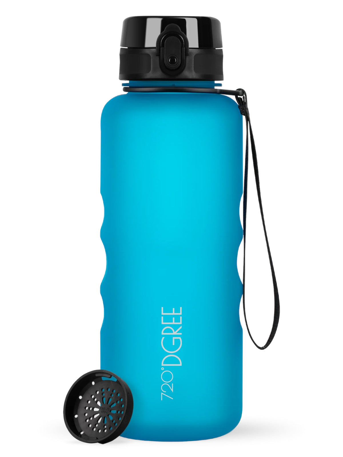 720°DGREE Trinkflasche uberBottle softTouch mit Sieb sky blue 1,5l Freisteller 1