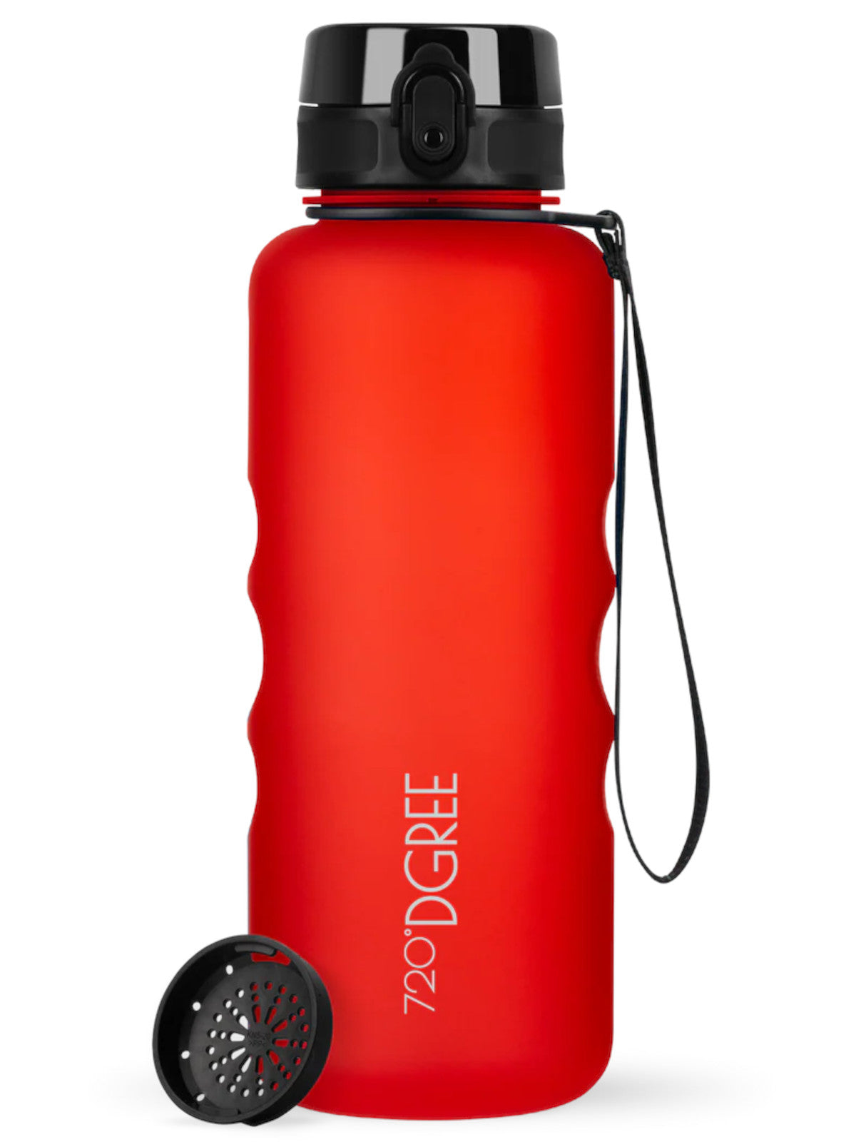 720°DGREE Trinkflasche uberBottle softTouch mit Sieb watermelon red 1,5l Freisteller 1