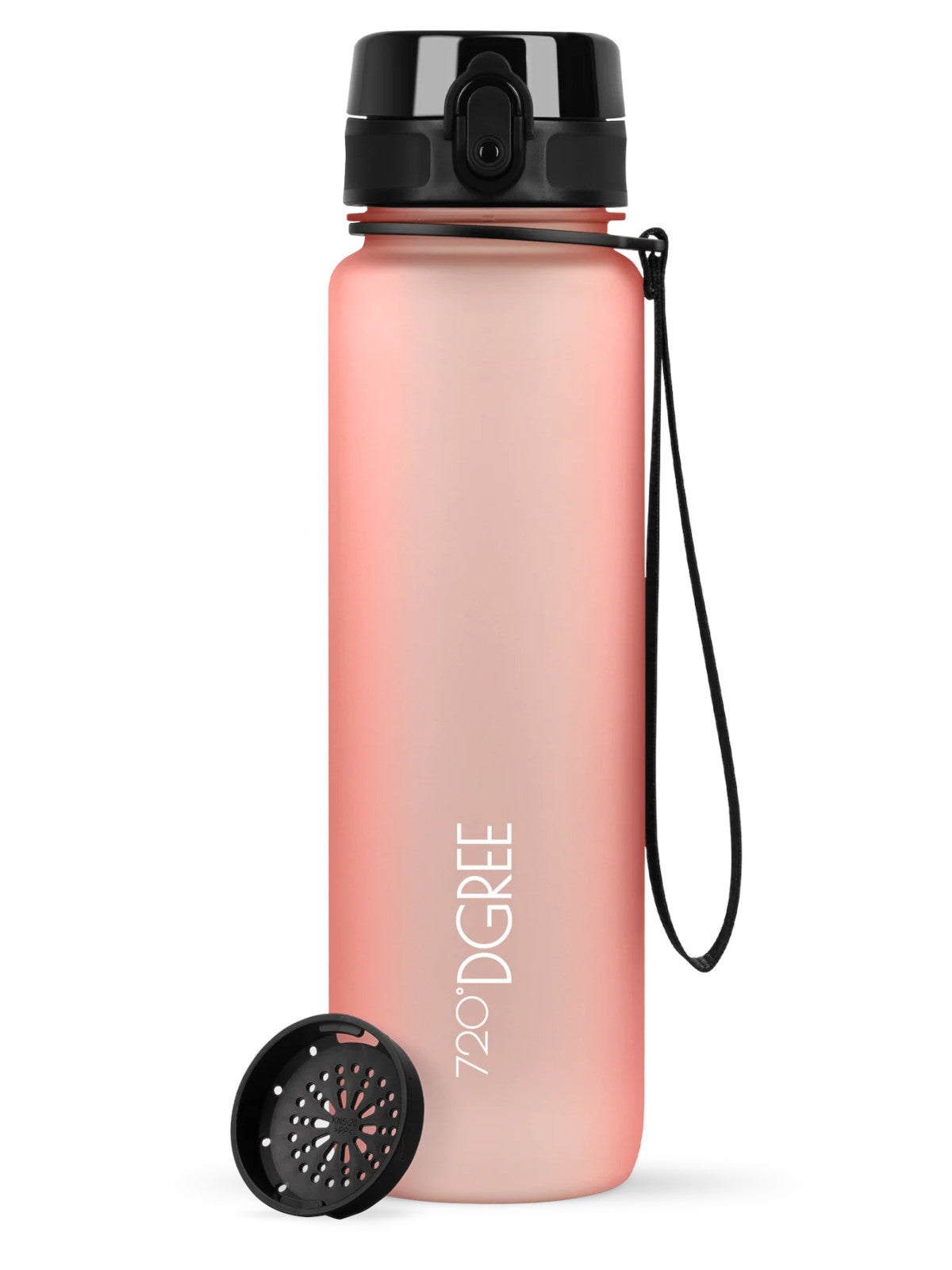720°DGREE Trinkflasche uberBottle softTouch mit Sieb flamingo pink 0,5l Freisteller 1